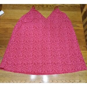 Sleep by Cacique Rose/ Pink/Red Slip Nighty Women Size 34/36